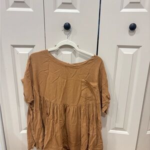 We The Free Brown Blouse